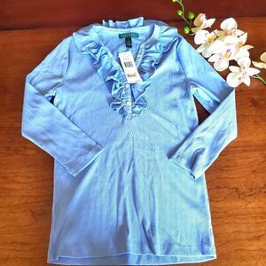 Lauren Ralph Lauren New Blue Long Sleeve Shirt